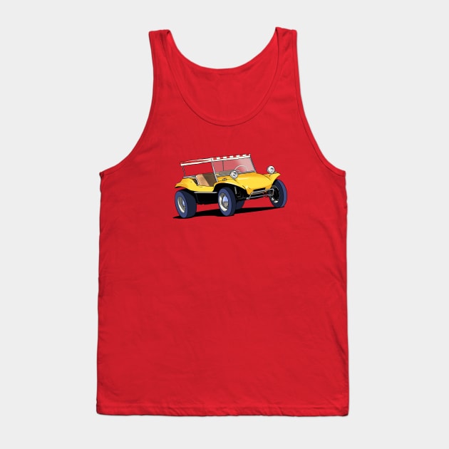 Yellow Beach Buggy Tank Top by Webazoot